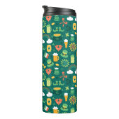 Niedliches irisches Ikonen-Muster Thermosbecher (Nach rechts gedreht)