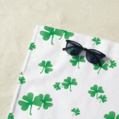 Niedliches irisches Kleeblatt-Muster Strandtuch (Beispiel)