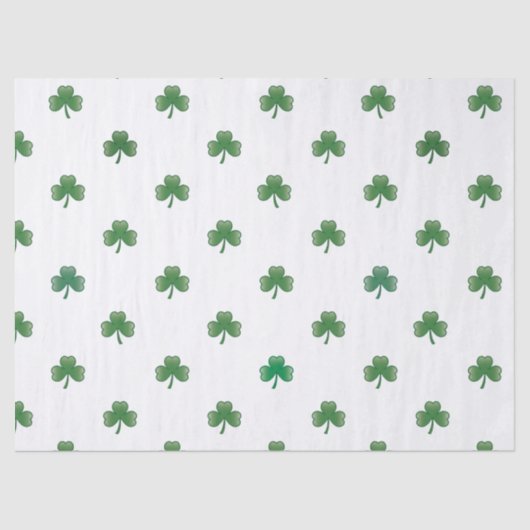 Niedliches irisches Kleemuster Seidenpapier (Vorderseite)