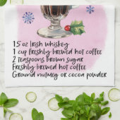 Niedliches Irish Coffee Christmas Drink Rezept Geschirrtuch (Gefaltet)