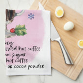 Niedliches Irish Coffee Christmas Drink Rezept Geschirrtuch (Viertel Falte)
