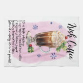 Niedliches Irish Coffee Christmas Drink Rezept Geschirrtuch (Horizontal)