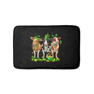 Niedliches Irish Cow Leprechaun Kleeblatt St Patri Badematte