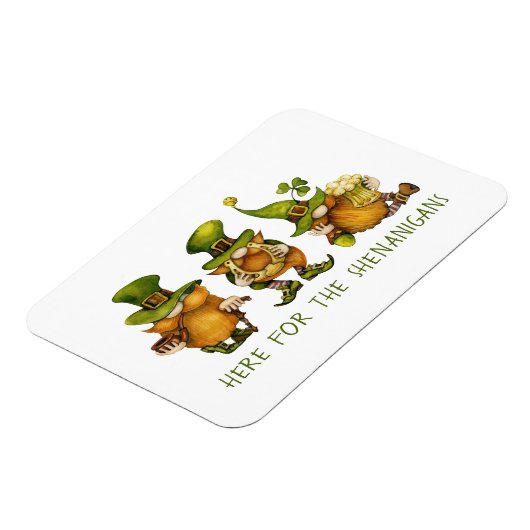 Niedliches Irish Gnomes Custom Happy St Patrick's Magnet (Linke Seite)
