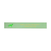 Niedliches Irish Green und Gold Unicorn Custom Rundum-Adressaufkleber (Person)