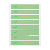 Niedliches Irish Green und Gold Unicorn Custom Rundum-Adressaufkleber (Bogen)