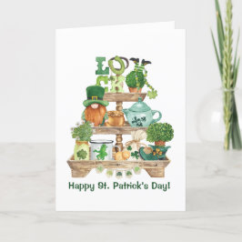 Niedliches Irish Knickack Stand Happy St Patrick's Feiertagskarte