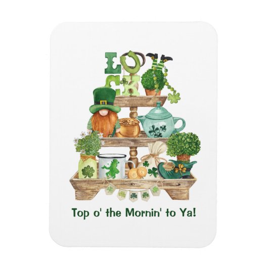 Niedliches Irish Knickack Stand Happy St Patrick's Magnet (Vertikal)