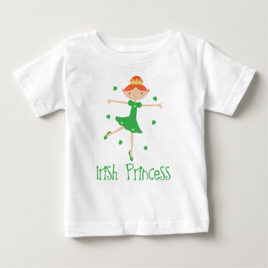 Niedliches Irish Princess Baby Säugling Tee Shirt (Vorderseite)