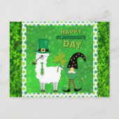Niedliches Irish St Patrick's Day Gnome Green Klee Postkarte (Vorderseite)