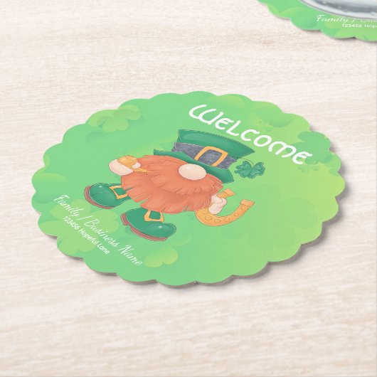 Niedliches Irish St. Patrick's Day Gnome Untersetzer (angewinkelt)