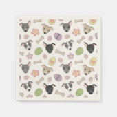 Niedliches italienisches Greyhound Hunde Ostereier Serviette (Vorderseite)