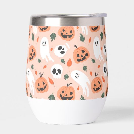 Niedliches Jack-O-Lantern- und Ghost-Muster (Links)
