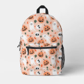 Niedliches Jack-O-Lantern- und Ghost-Muster Bedruckter Rucksack (Vorderseite)