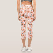 Niedliches Jack-O-Lantern- und Ghost-Muster Capri Leggings (Rückseite)