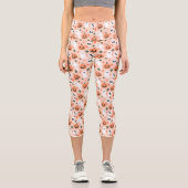 Niedliches Jack-O-Lantern- und Ghost-Muster Capri Leggings (Vorderseite)