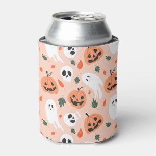 Niedliches Jack-O-Lantern- und Ghost-Muster Dosenkühler