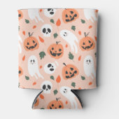 Niedliches Jack-O-Lantern- und Ghost-Muster Dosenkühler (Vorderseite)