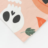 Niedliches Jack-O-Lantern- und Ghost-Muster Fleecedecke (Ecke)