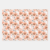 Niedliches Jack-O-Lantern- und Ghost-Muster Geschenkpapier Set (Vorderseite 3)