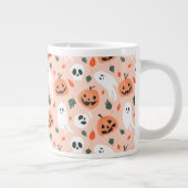 Niedliches Jack-O-Lantern- und Ghost-Muster Jumbo-Tasse (Rechts)
