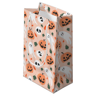 Niedliches Jack-O-Lantern- und Ghost-Muster Kleine Geschenktüte
