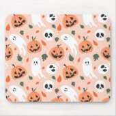 Niedliches Jack-O-Lantern- und Ghost-Muster Mousepad (Vorne)