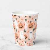 Niedliches Jack-O-Lantern- und Ghost-Muster Pappbecher (Rechts)