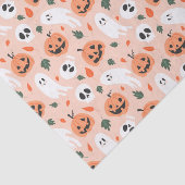 Niedliches Jack-O-Lantern- und Ghost-Muster Seidenpapier (Ausschnitt)