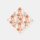 Niedliches Jack-O-Lantern- und Ghost-Muster Serviette (Ecke)