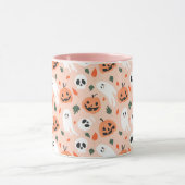Niedliches Jack-O-Lantern- und Ghost-Muster Tasse (Zentrum)