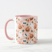 Niedliches Jack-O-Lantern- und Ghost-Muster Tasse (Links)