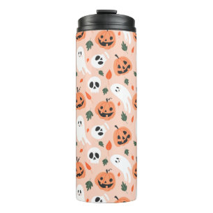 Niedliches Jack-O-Lantern- und Ghost-Muster Thermosbecher