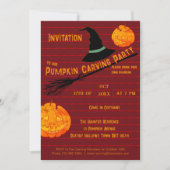 Niedliches Jack-o''Lantern & KostümParty Einladung (Vorderseite)