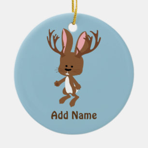 Niedliches Jackalope Keramik Ornament