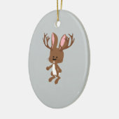 Niedliches Jackalope Keramikornament (Links)