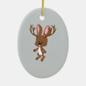 Niedliches Jackalope Keramikornament (Vorne)