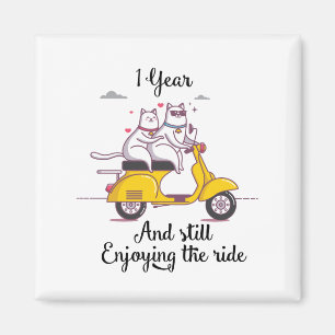 Niedliches Jahr Jahrestagsgeschenk für ihn u. sie Magnet