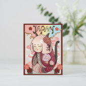 Niedliches Japan Postkarte (Stehend Vorderseite)