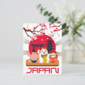 Niedliches Japan Postkarte (Stehend Vorderseite)