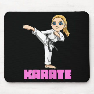 Niedliches Japan und Karate Girl Mousepad
