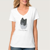 niedliches japanisches akita Hundeportrait mit Slo T-Shirt (Vorderseite)