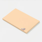 Niedliches japanisches Daruma-Logo mit Welpe-Liebe Post-it Klebezettel (angewinkelt)