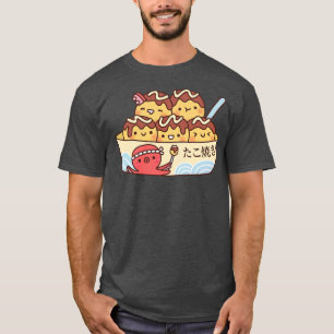 Niedliches japanisches Essen Takoyaki Octopus Ball T-Shirt