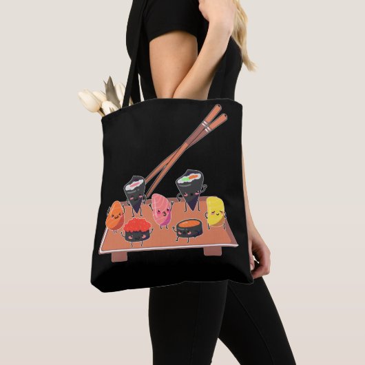 Niedliches japanisches Food Happy Dancing Sushi Tasche (Von Nahem)
