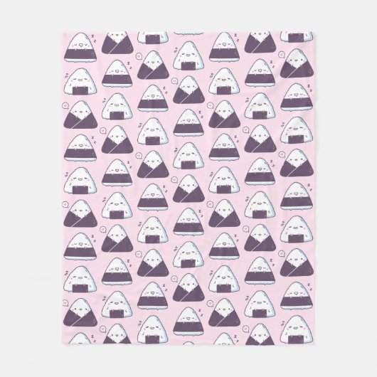 Niedliches japanisches Food-Onigiri-Reißbrett-Must Fleecedecke (Vorderseite)