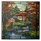 niedliches japanisches Gartenglas Imitat Fliese (Vorderseite)