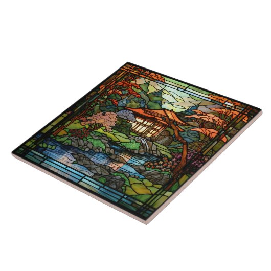 niedliches japanisches Gartenglas Imitat Fliese (Seite)