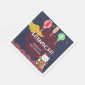 Niedliches japanisches Hibachi Dinner Geburtstagsp Serviette (Ecke)