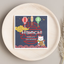 Niedliches japanisches Hibachi Dinner Geburtstagsp Serviette